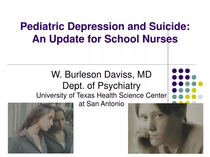 pediatric depression and suicide an update for school nurses