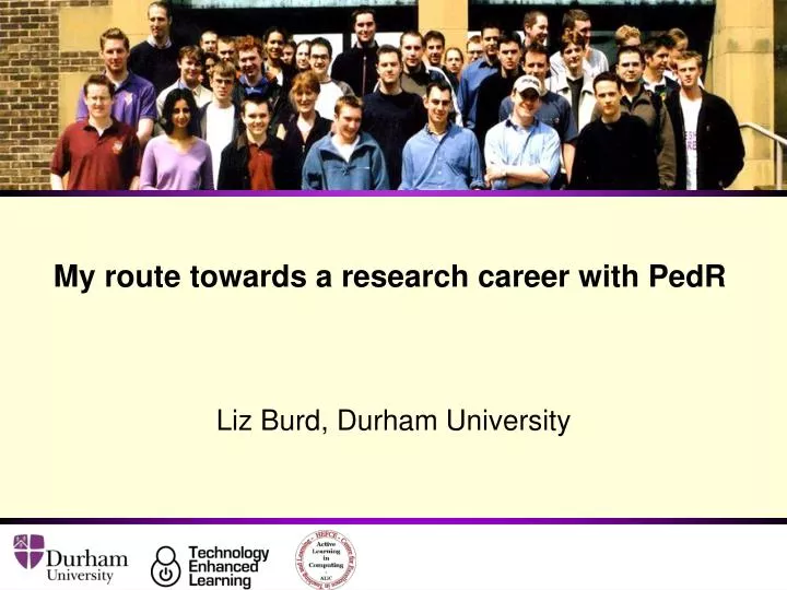 my route towards a research career with pedr
