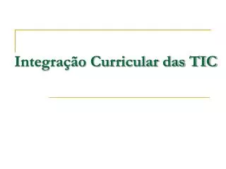 integra o curricular das tic