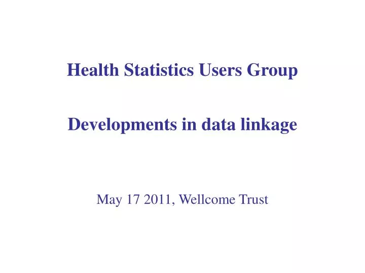 health statistics users group
