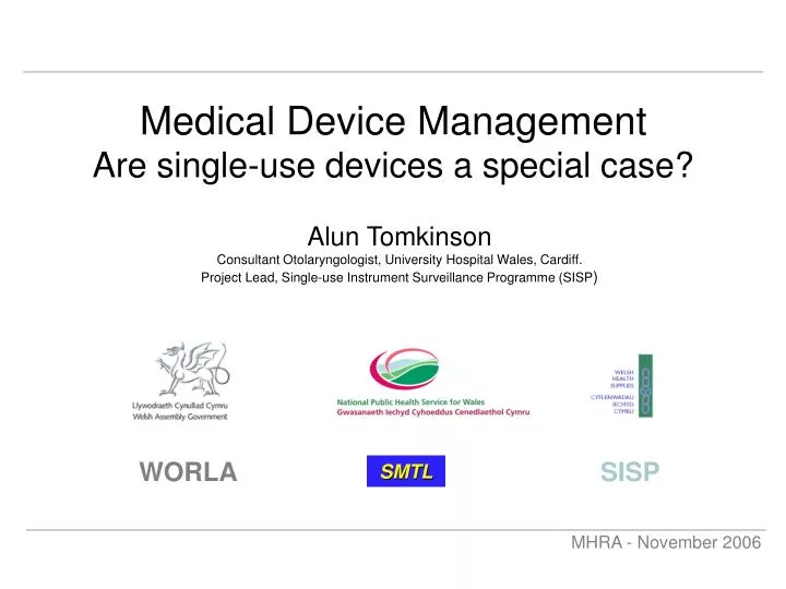 medical device management are single use devices a special case