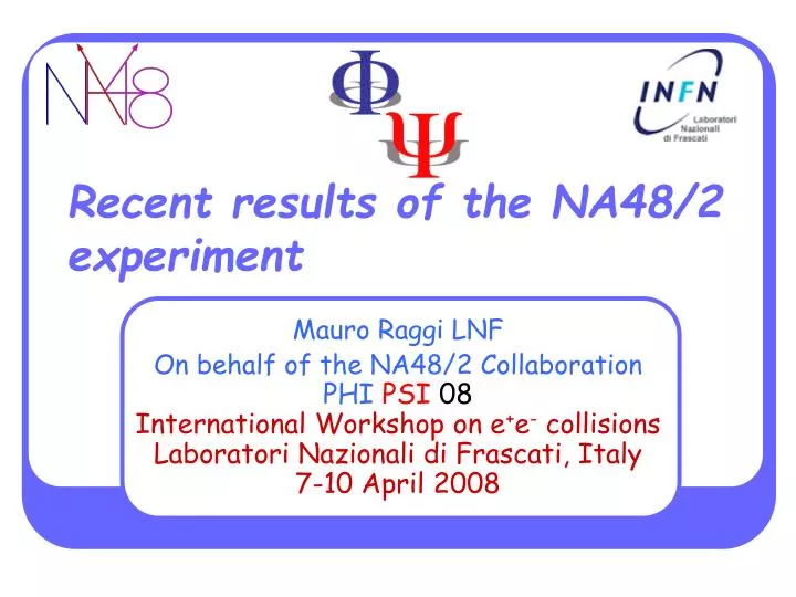 recent results of the na48 2 experiment