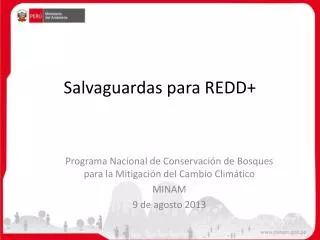 salvaguardas para redd