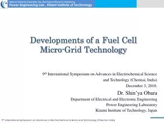 Developments of a Fuel Cell Micro-Grid Technology