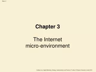 Chapter 3 The Internet micro-environment