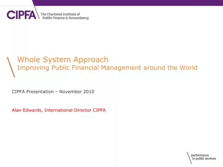 whole system approach improving public financial management around the world