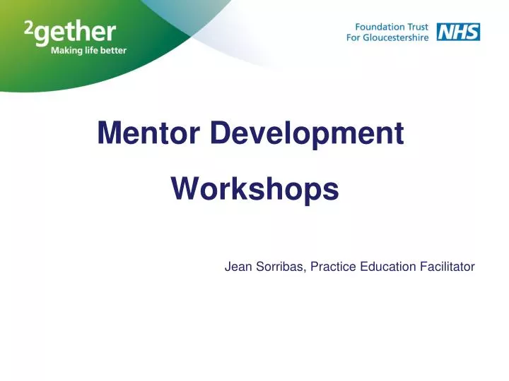 mentor development workshops