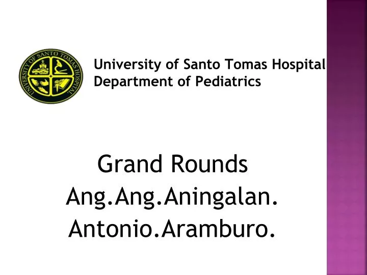 university of santo tomas hospital department of pediatrics