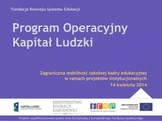 program operacyjny kapita ludzki