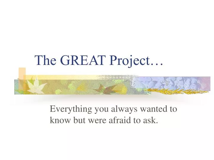 the great project
