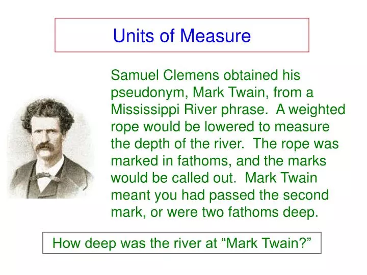 units of measure