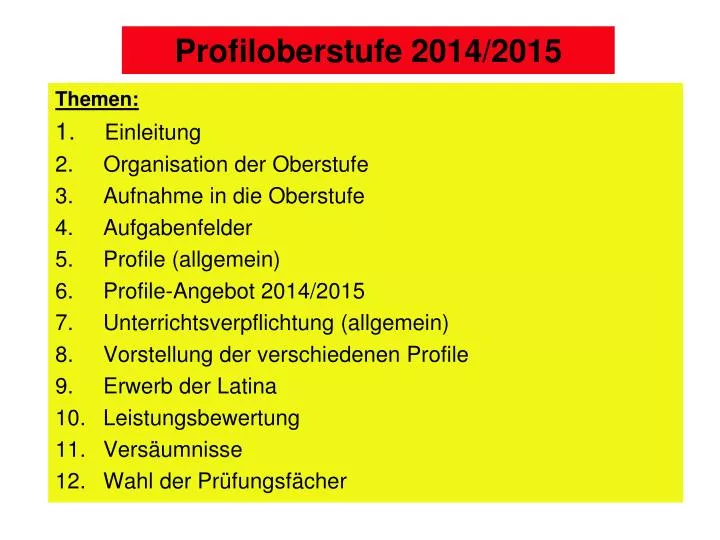 profiloberstufe 2014 2015