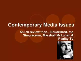 Contemporary Media Issues