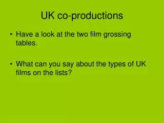 UK co-productions
