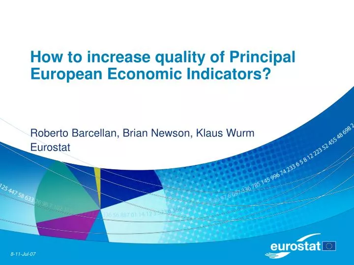 how to increase quality of principal european economic indicators