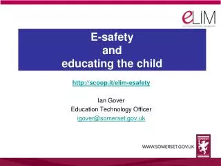 E-safety and educating the child