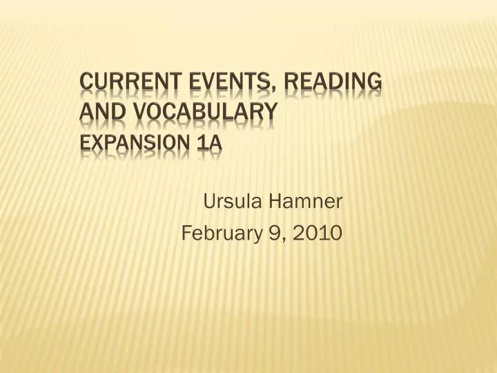 current events reading and vocabulary expansion 1a