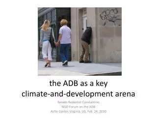 the ADB as a key climate-and-development arena