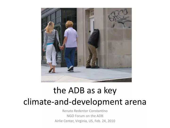 the adb as a key climate and development arena