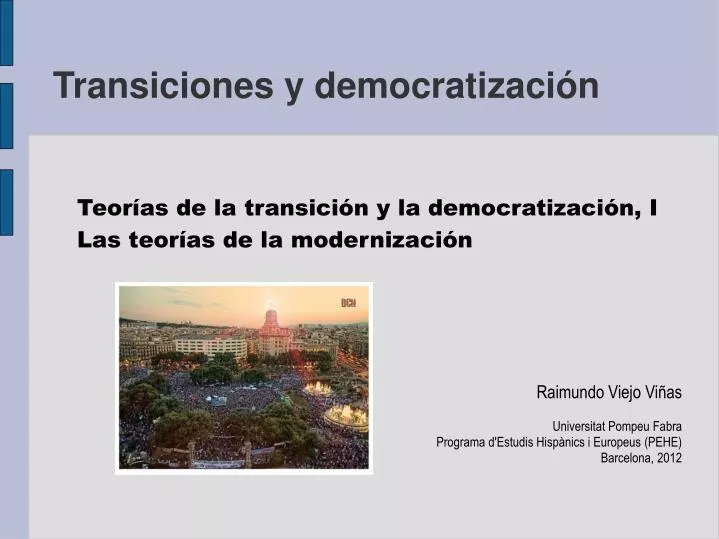 transiciones y democratizaci n