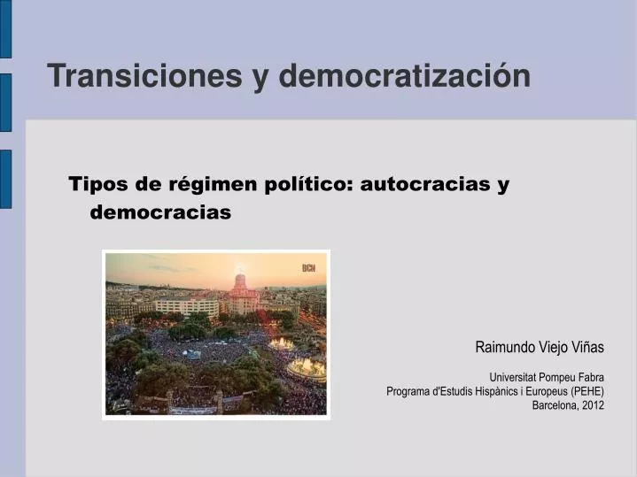 transiciones y democratizaci n