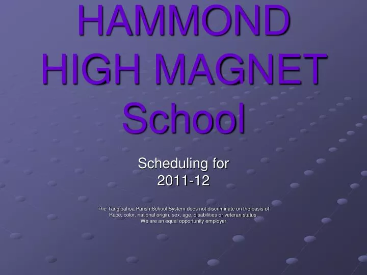 hammond high magnet school