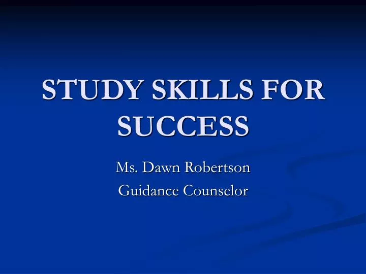 study skills for success