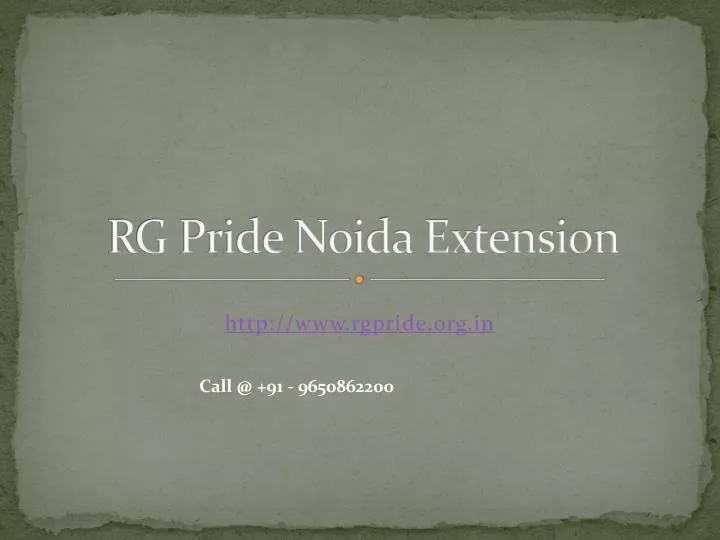 rg pride noida extension
