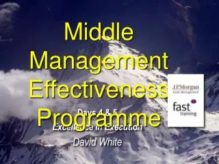 Middle Management Effectiveness Programme