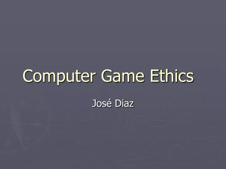 computer game ethics