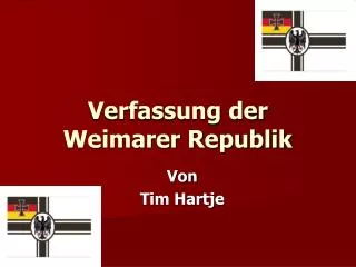 verfassung der weimarer republik