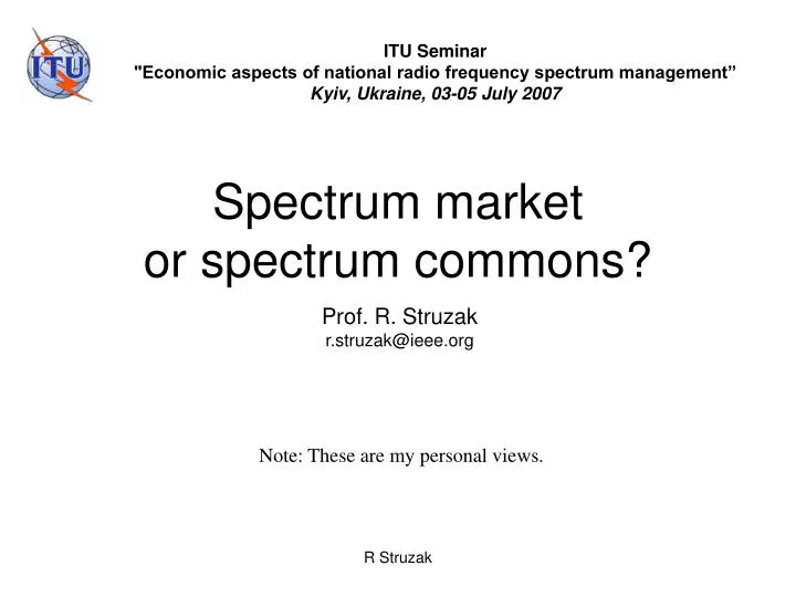 spectrum market or spectrum commons