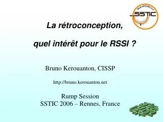 bruno kerouanton cissp http bruno kerouanton net rump session sstic 2006 rennes france