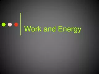 work and energy