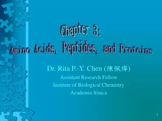 Chapter 3: Amino Acids, Peptides, and Proteins