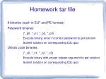 Homework tar file - slide 1