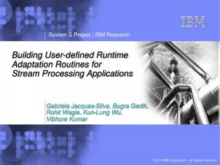 Building User-defined Runtime Adaptation Routines for Stream Processing Applications