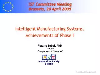 IST Committee Meeting Brussels , 20 April 2005