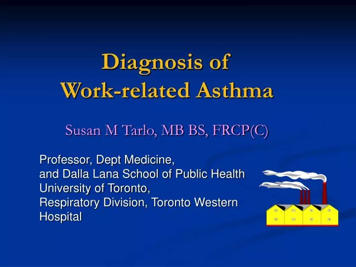diagnosis of work related asthma