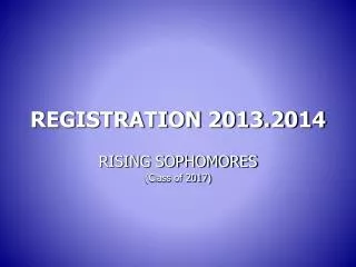 REGISTRATION 2013.2014