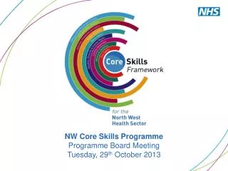 NW Core Skills Programme Programme Board Meeting Tuesday, 29 th October 2013