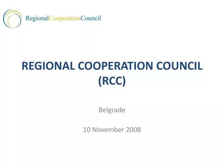 regional cooperation council rcc
