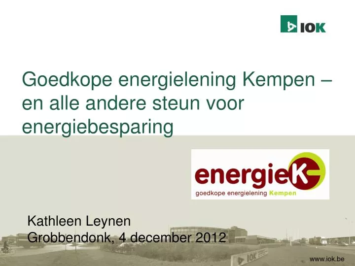 goedkope energielening kempen en alle andere steun voor energiebesparing