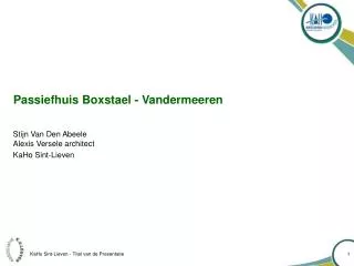 passiefhuis boxstael vandermeeren