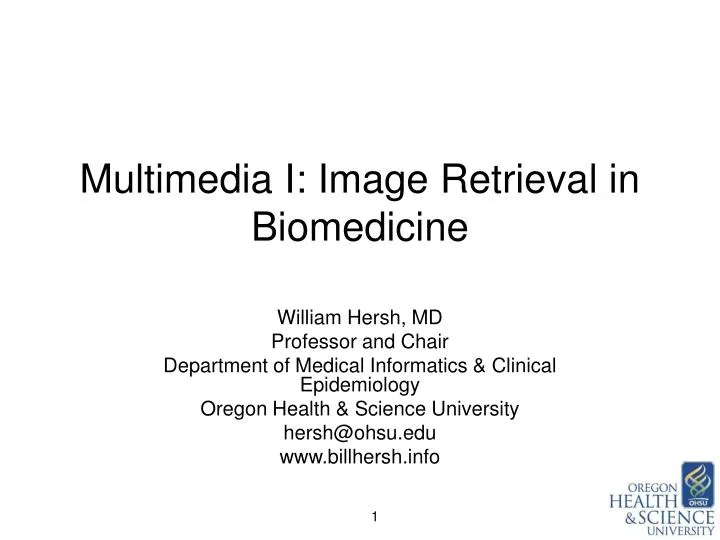 multimedia i image retrieval in biomedicine