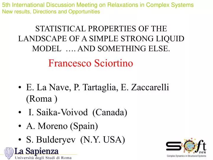 statistical properties of the landscape of a simple strong liquid model and something else