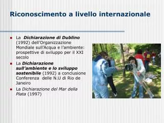 riconoscimento a livello internazionale