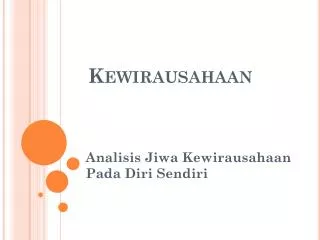 kewirausahaan