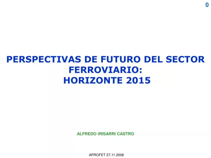 perspectivas de futuro del sector ferroviario horizonte 2015