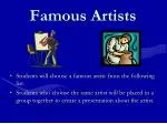 Famous Artists - slide 1